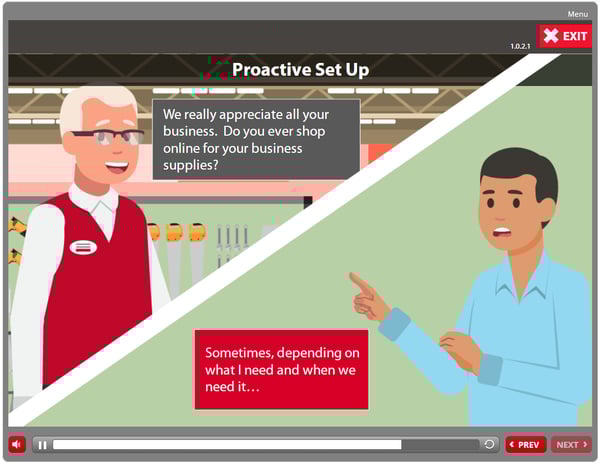 Example of using comics in eLearning and training